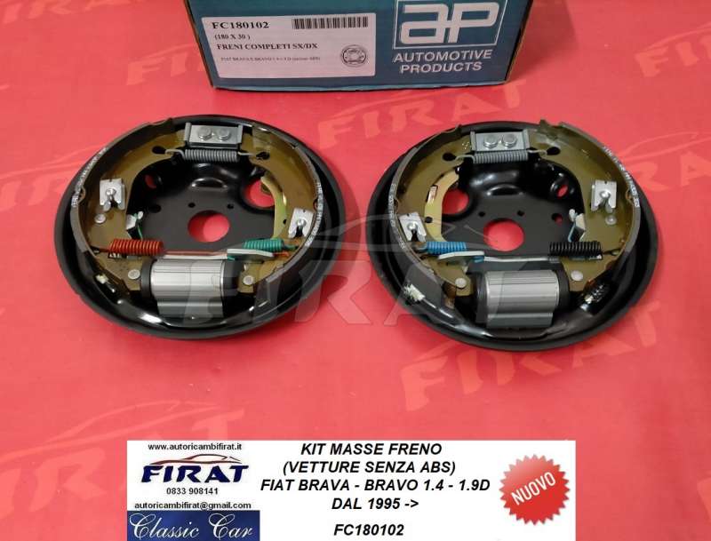 KIT MASSE FRENO FIAT BRAVA BRAVO 1400 - 1900 D (FC180102) - Clicca l'immagine per chiudere